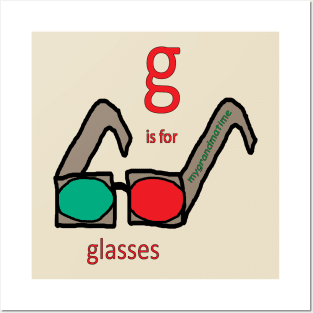 g is for glasses Posters and Art